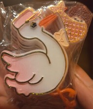 Stork Baby Shower Decoration Cupcake Cake Toppers Favors Lot of 12 Pink