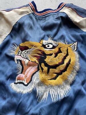 FUKU.FUKU kidsvintage 50's 60's スカジャン Vintage 40s 50s Japan Souvenir Sukajan Kids Jacket Rare Satin