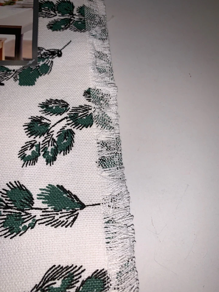THRESHOLD 14"x72" Nordic Pine Table Runner GREEN/WHITE Christmas NWT Dining Room - Image 4 of 4