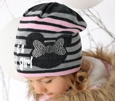 Winter Hat Girls Knitted Cap Childrens Hat 54-55 Long Childrens Child Beanie
