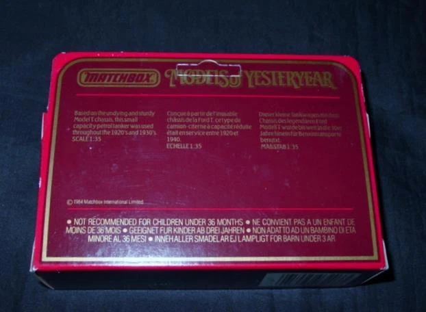 Matchbox Lesney - Modelos de Antaño Y-3 1912 Modelo "T" FORD TANKER Clavel Foto 2 de 3