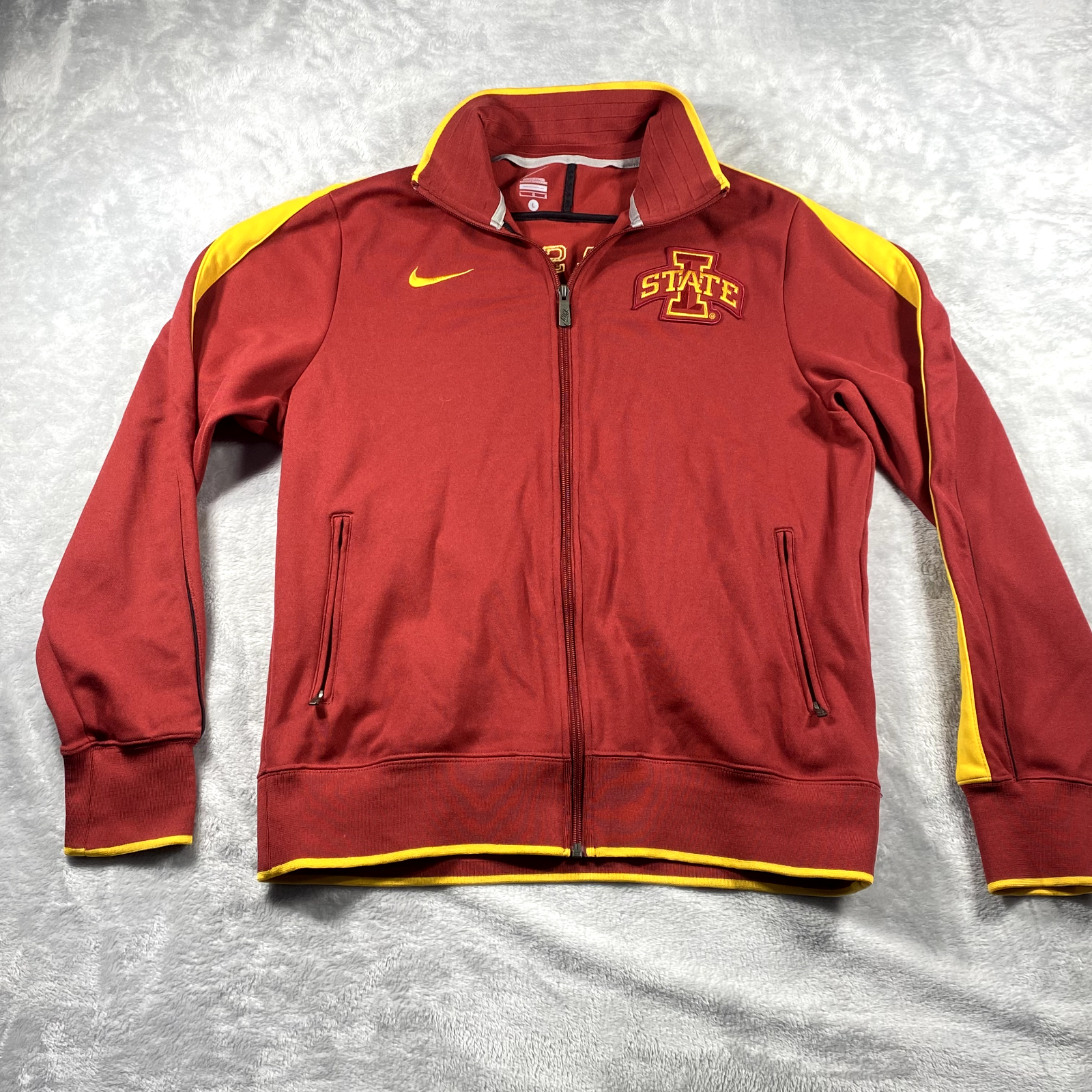 SACAI X NIKE Giacca Iowa State Cyclones uomo L Nike rosso cardinale full zip finto collo NCAA