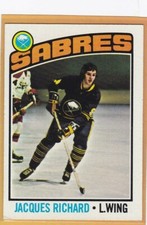 1976-77 TOPPS HOCKEY JACQUES RICHARD #8 SABRES EX *87267
