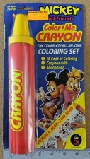 Rare Vintage Mickey And Friends Color Me Crayon Colorforms Coloring Set New
