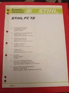 Stihl FC72 Ersatzteillistenbuch 1992 bis 2010
