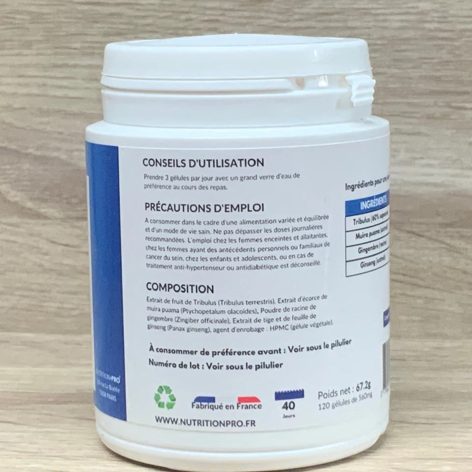 NUTRITION PRO LIBIDO POUR HOMME 120 gélules 07/26 - Photo 2/3