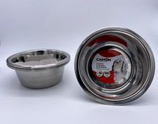 SET 2 CIOTOLE PER CANI "CAMON"- Acciaio inossidabile - Diametro 14cm - 900ml