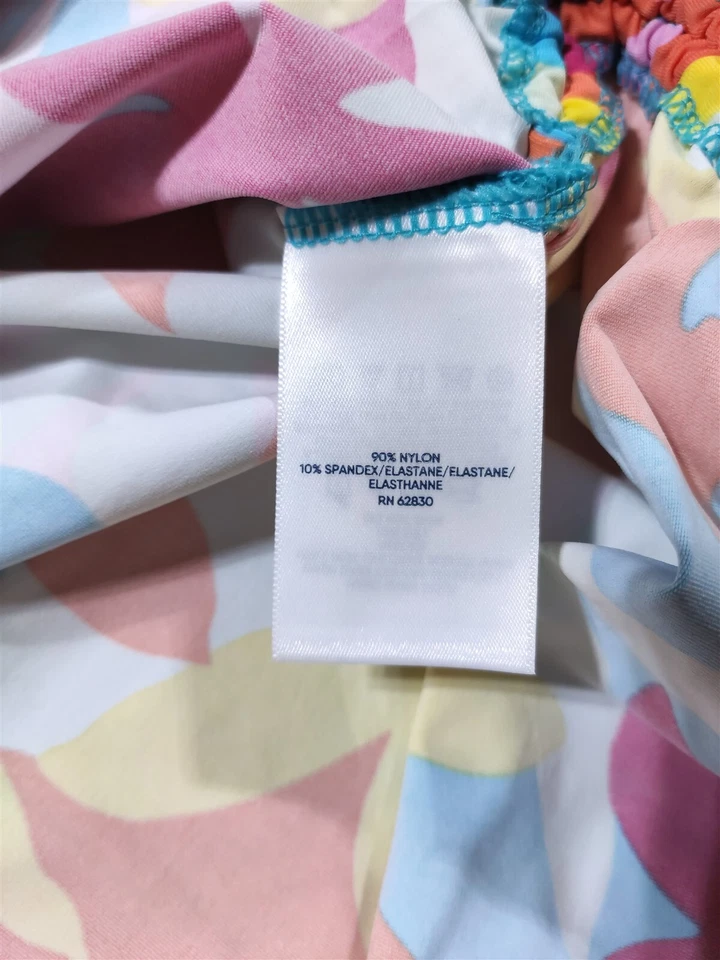 Blusa de banho Lands End feminina grande 14-16 gola redonda proteção contra erupções cutâneas floral túnica - Imagem 3 de 4