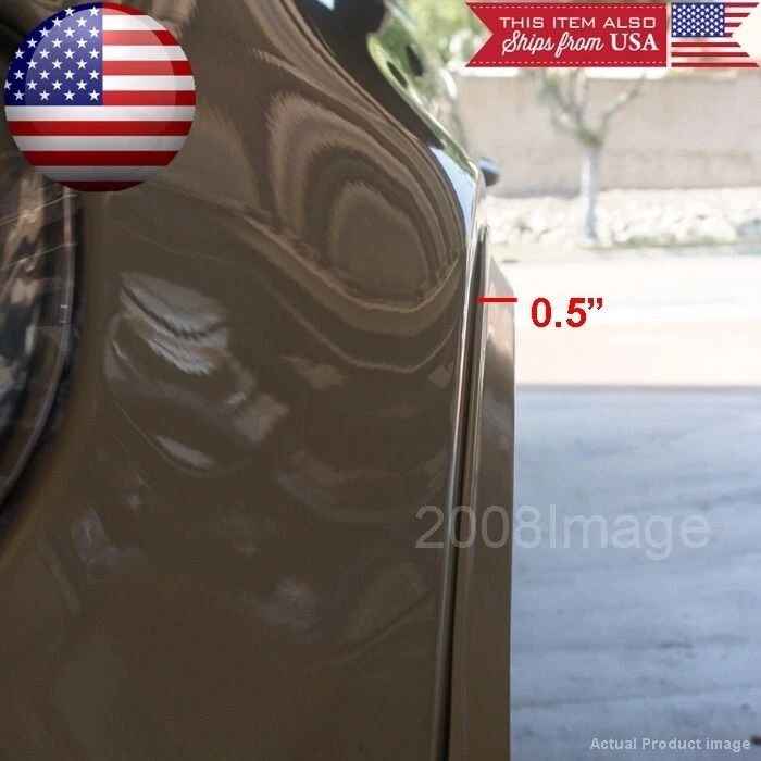 Protector labial extensión guardabarros cuerpo ancho arco carbono negro 47" 2 piezas para BMW Foto 4 de 4