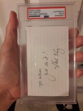 PHIL KNIGHT NIKE CEO SIGNED INDEX CARD PSA DNA SLABBED W JUST DO IT! INSCRIPTION