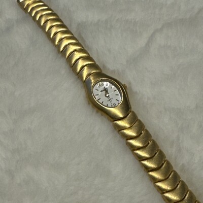 Visage Ladies Watch Gold Metal Finish Wristwatch New