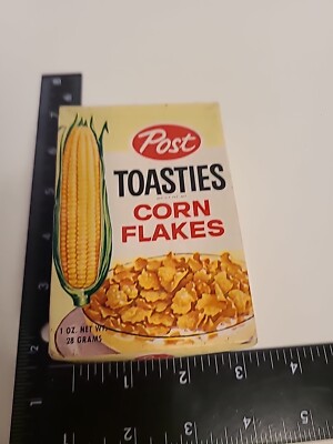 Antique Post Toasties Corn Flakes Small Post Cereal Box Empty 1 OZ