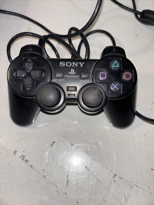 Sony PlayStation Controller Black Oem Analog Scph 10010 Genuine And Works