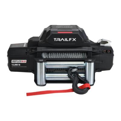 TrailFX 12,000 lbs Reflex 2.0 Remote Electric Winch With Synthetic Wire Rope 94'