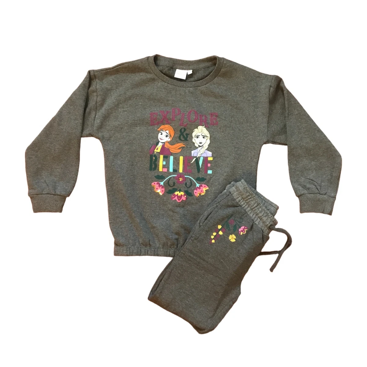 TUTA COMPLETO RUNNING ABBIGLIAMENTO BAMBINA FROZEN ELSA TAGLIA 5 ANNI 110 CM