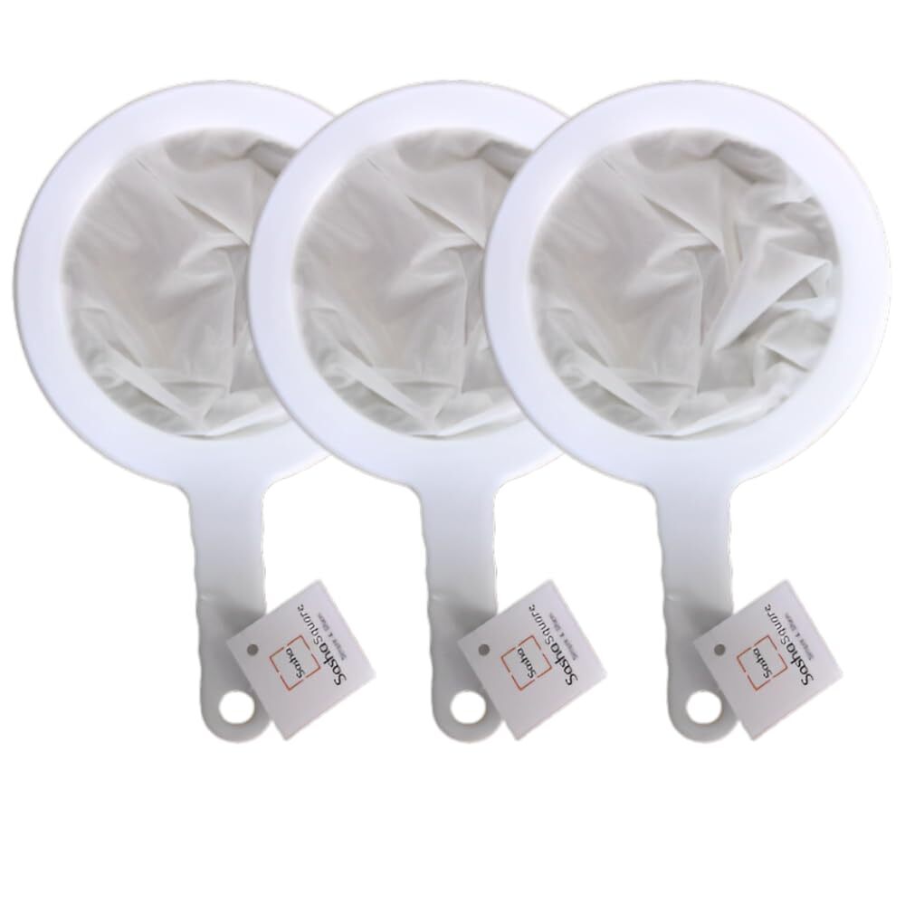 Kitchen Ultra-Fine Nylon Mesh Strainer I Plastic Sieve Filter Spoon For Soy M...