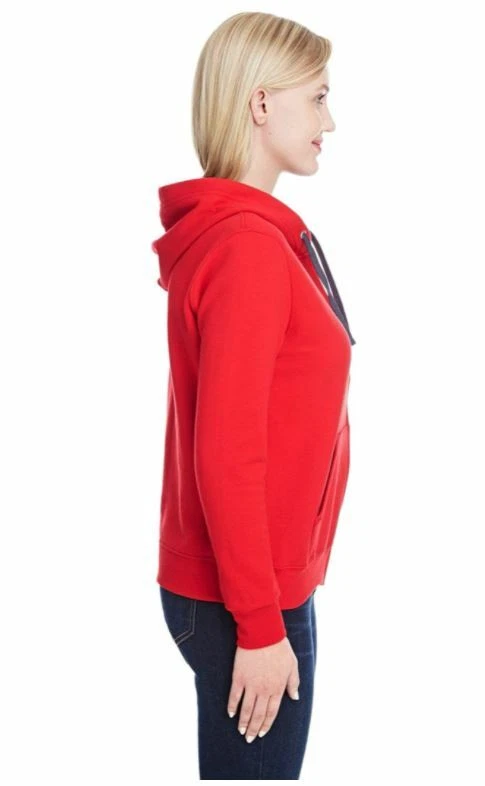 Женская толстовка с капюшоном на молнии Fruit of the Loom Sofspun Цвет красный Размер S - Изображение 2 из 3