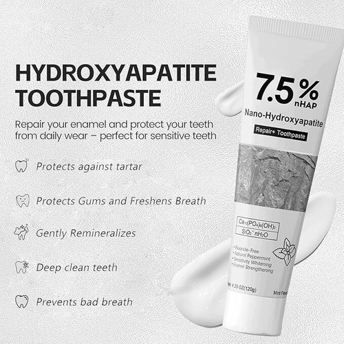 2 Stück Ceelike Hydroxylapatit Zahnpasta Zahnschmelz Reparatur & frischer Minzgeschmack 4,23 Oz. - Bild 3 von 14