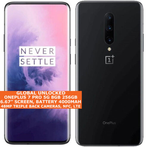 ONEPLUS 7 PRO 5G 8gb 256gb Octa-Core 6.67" Fingerprint NFC Android Smartphone - Picture 1 of 13