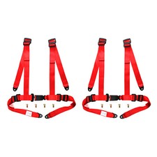 Adjustable 4 Point 2 Inch Racing Harness Belts Straps Set Universal Redblack Adjustable 4 Point 2 Inch Racing Harness Belts Straps Set Universal Redblack