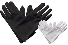 Mens Gloves Black Or White Fancy Dress Gents Male Gloves
