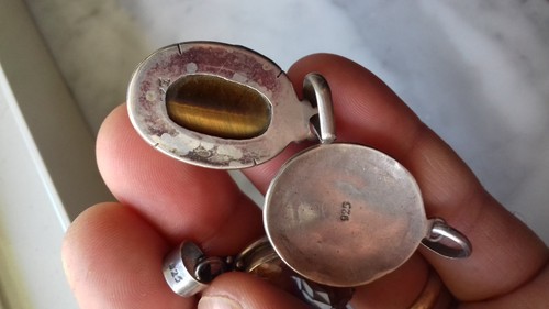 LOTTO 3 PENDOLI IN ARGENTO 925 ANNI '80 VINTAGE - Foto 2 di 2