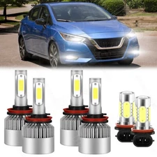 For Nissan Versa 2020-2023 H11 LED Headlight Hi/Low + Fog Light Bulbs Combo Kit