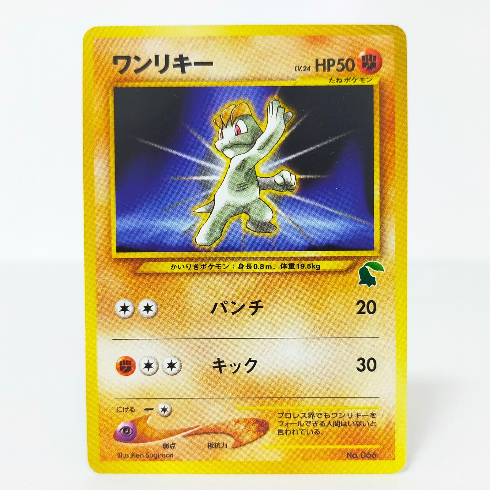 Pokemon card Neo Machop Lv.24 No.066 Intro Pack Japanese old Back Chikorita Deck