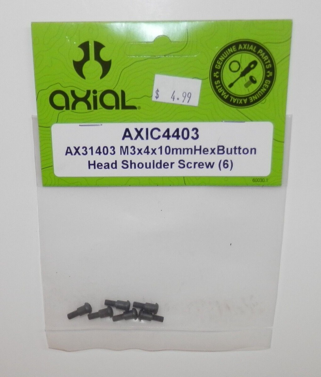 Axial AX31403 M3x4x10mm Hex Button Head Should Screw (6) #AXIC4403