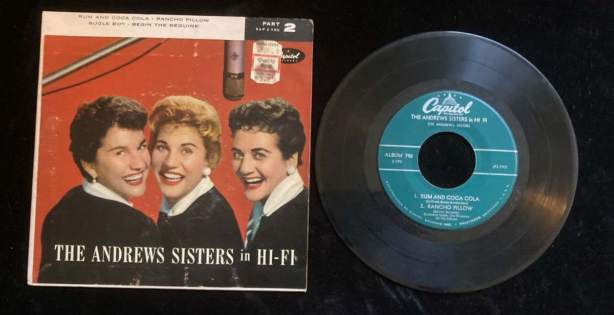 The Andrews Sisters In Hi-Fi (LP, 1956, Capitol Records, Mono