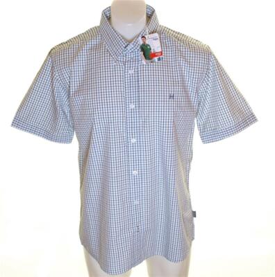 Neu Authentic Hero Wrangler kurzärmliges Herrenhemd neu UVP 59,99 £ weiß Large