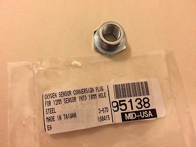 12mm O2 Sensor Plug 0xygen sensor conversion plug 12mm sensor to 18mm hole steel | eBay