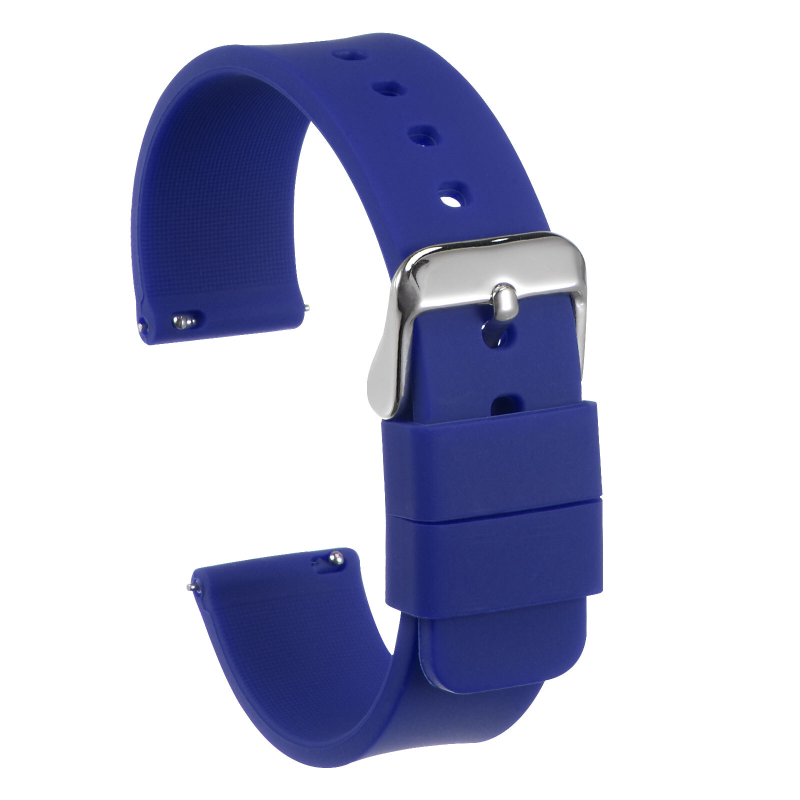 Silicone Watch Band 22mm Quick Release Soft Rubber Watch Strap, Dark Blue