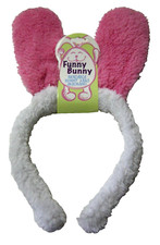 DM Merchandising Funny Bunny Bendable Bunny Ears Headband, Pink, Brand New