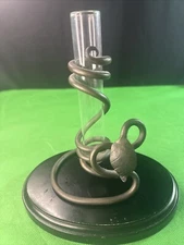 Metal Art Test Tube Single Planter Rustic Hydroponic Home Office Decoration 6,8”