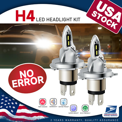 Canbus H4 9003 CSP LED Headlight Kit High/Low Beam Bulb Super White Plug&Play