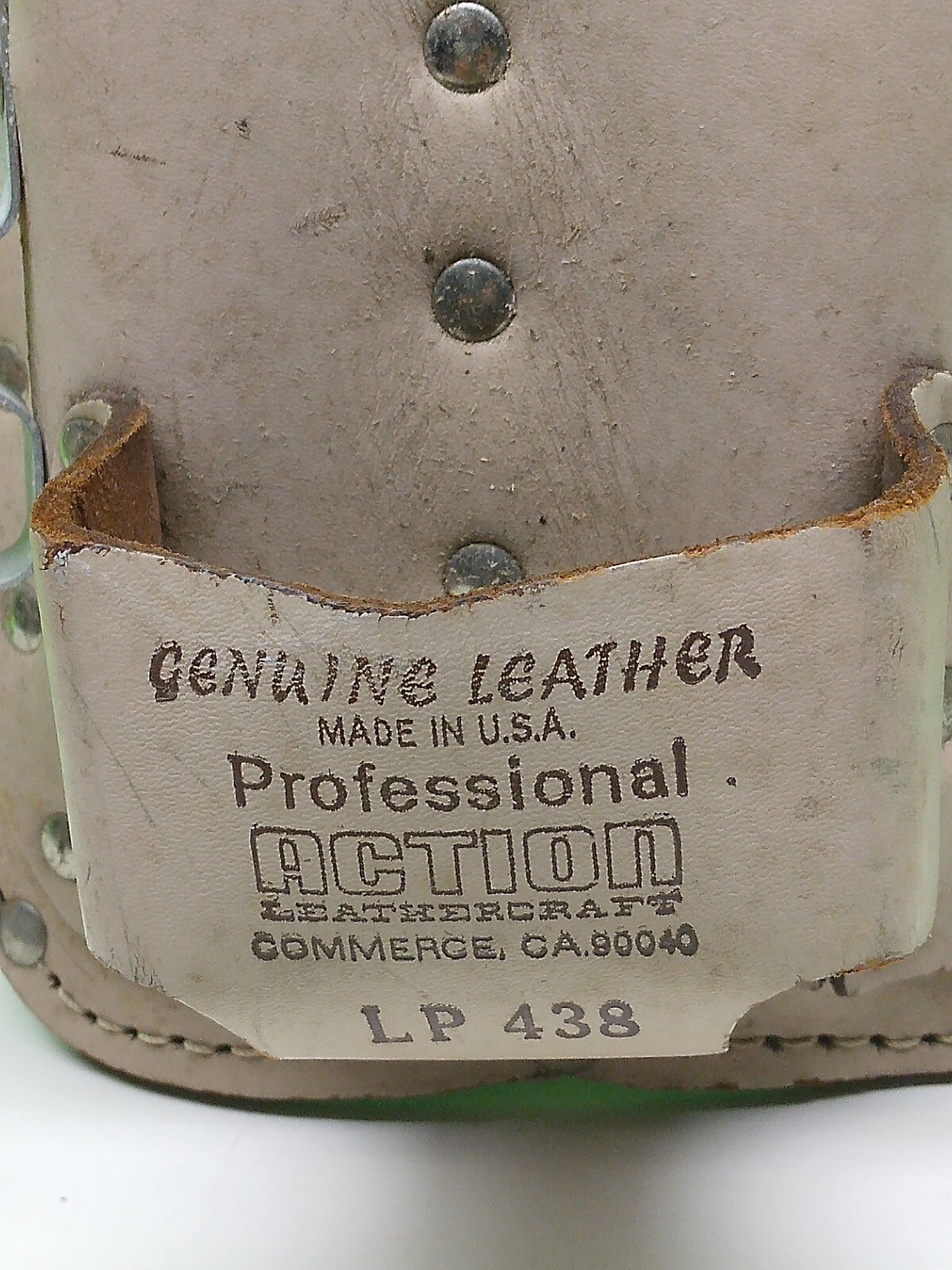 construction job Action Leathercraft Professional Tool Pouch LP 438 With Pockets