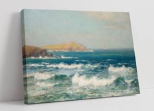 TREVOSE HEAD CORNWALL, BEATRICE BRIGHT- FRAMED CANVAS WALL ART PICTURE PRINT