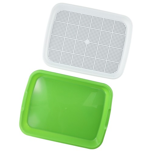 New Sprout Tray With Grid Soil-Hydroponic Bean Sprout Plate With Cover - Foto 7 di 24
