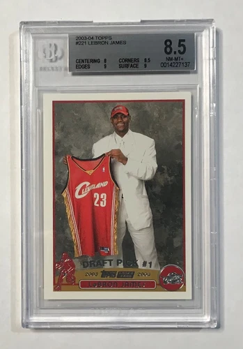 2003-04 Topps #221 Lebron James (BGS 8.5) Cavaliers (Rookie Card) !! w/2x9’s !!!