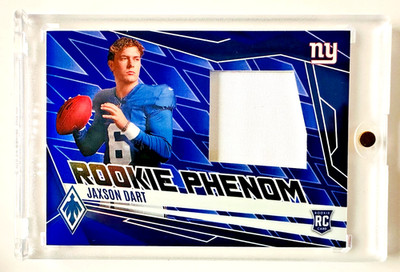 2025 Panini Phoenix Jaxson Dart Jersey PATCH RC BLUE Prizm #/199 Giants Rookie!