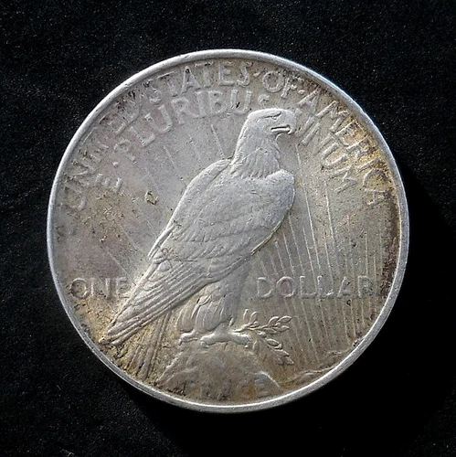 Fine Antique Old 1922 American .900 Solid Silver PEACE DOLLAR Eagle Liberty 27g.