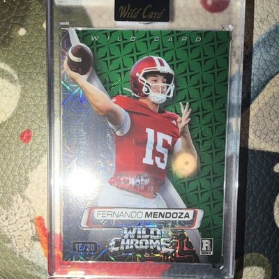 2026 Wild Card Wild Chrome Fernando Mendoza Stanford Cardinal Jersey Match /20 
