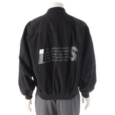 ISSEY MIYAKE 80'S IS Sports cotton Back logo bomber Jacket RG33268 black 9