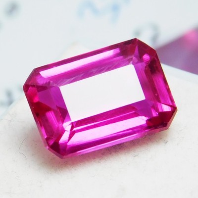 Natürlicher Pink Ruby 12.80 ct IGL Emerald Cut Edelstein, Mogok