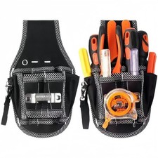 Professional Tool Pouch with 7 Pockets,Oxford Canvas Small Tool Bags, Waterpr...