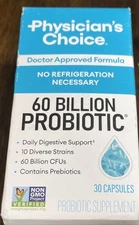 Physician's Choice 60 Billion PROBIOTIC - 30 Capsules - Physicians 12/2026