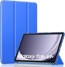 Trifold Case for 2023 Galaxy Tab A9 Plus 11", Cobalt Blue, Slim Stand, Auto Slee