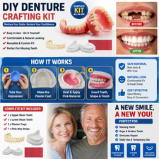 Home DIY Denture Fake Teeth Kit Full Partial Repair Missing Teeth Temporary Set