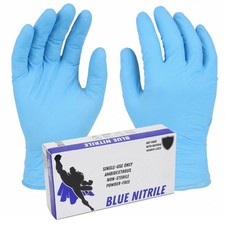 Small 5 Mil Latex Free Blue Nitrile Powder Free Gloves 2000 Pieces